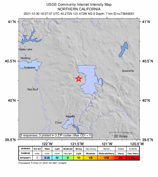Did You Feel It? map: shaking reported by the public