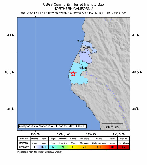 Did You Feel It? map: shaking reported by the public