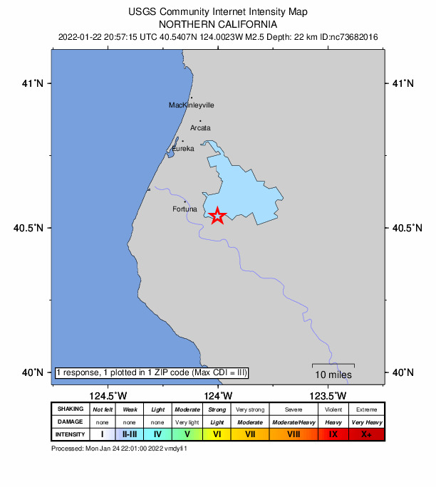 Did You Feel It? map: shaking reported by the public