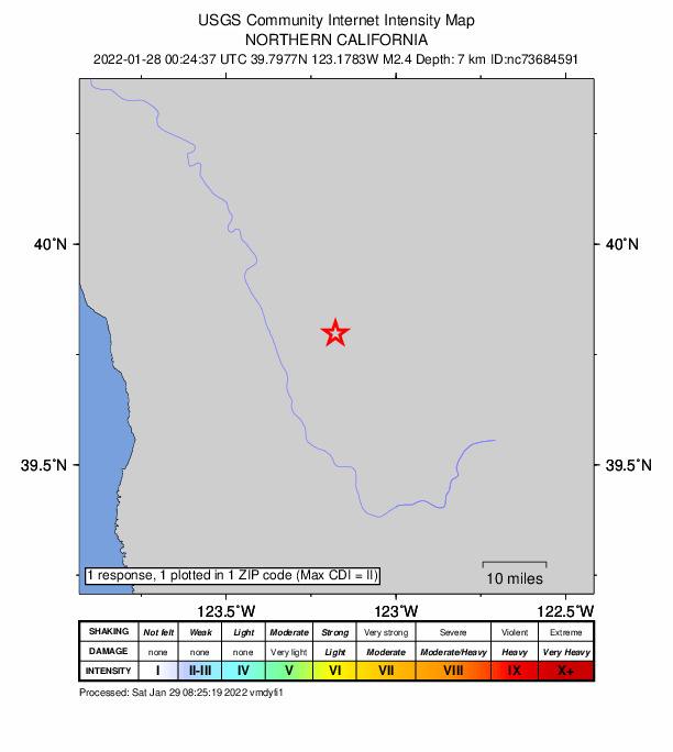 Did You Feel It? map: shaking reported by the public