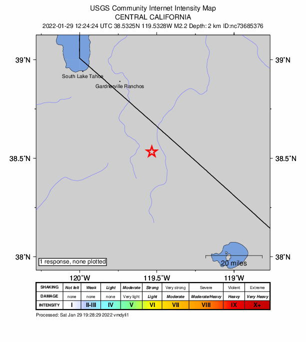 Did You Feel It? map: shaking reported by the public