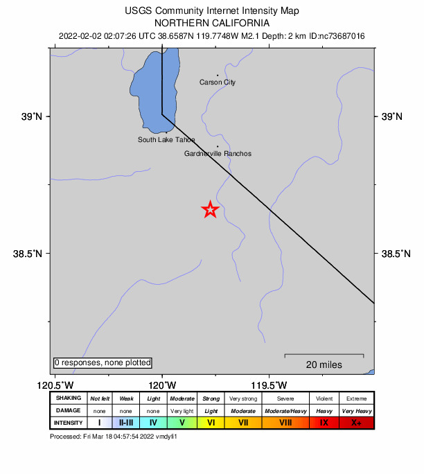 Did You Feel It? map: shaking reported by the public