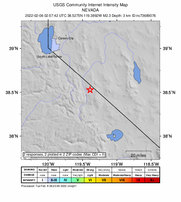 Did You Feel It? map: shaking reported by the public