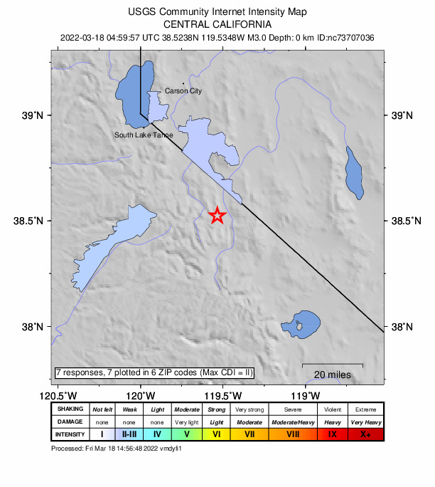 Did You Feel It? map: shaking reported by the public