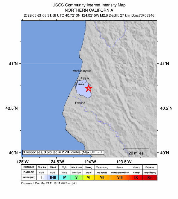Did You Feel It? map: shaking reported by the public