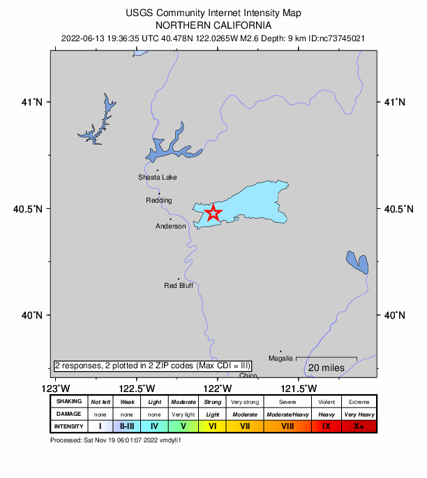 Did You Feel It? map: shaking reported by the public