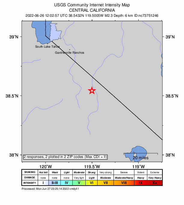 Did You Feel It? map: shaking reported by the public