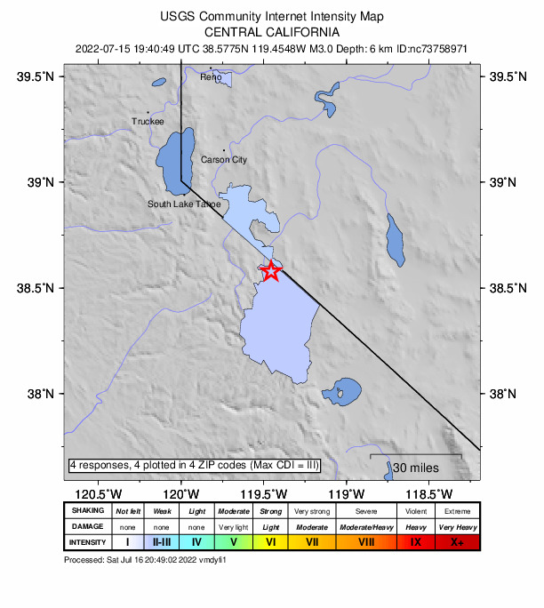 Did You Feel It? map: shaking reported by the public