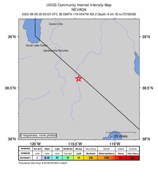 Did You Feel It? map: shaking reported by the public