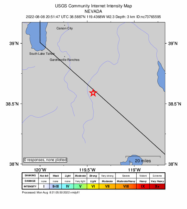 Did You Feel It? map: shaking reported by the public