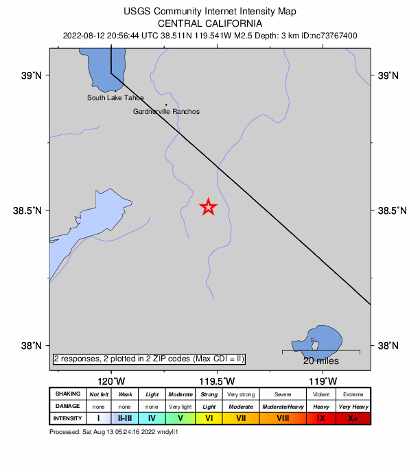 Did You Feel It? map: shaking reported by the public