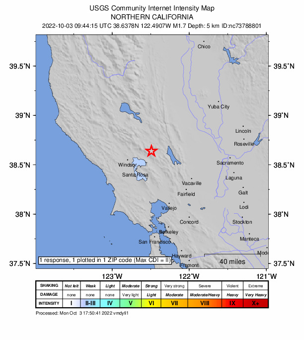Did You Feel It? map: shaking reported by the public