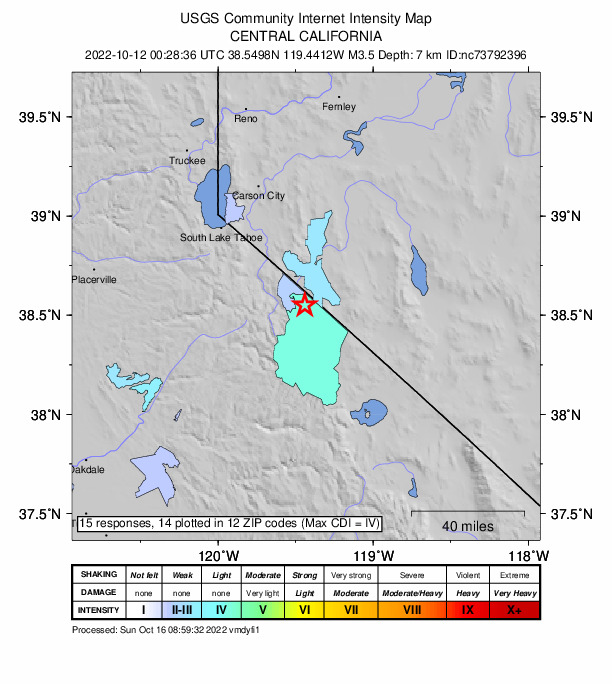 Did You Feel It? map: shaking reported by the public