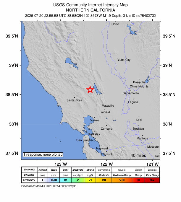 Did You Feel It? map: shaking reported by the public