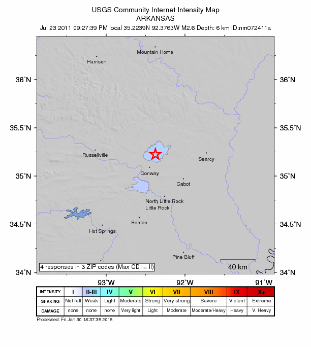 Did You Feel It? map: shaking reported by the public