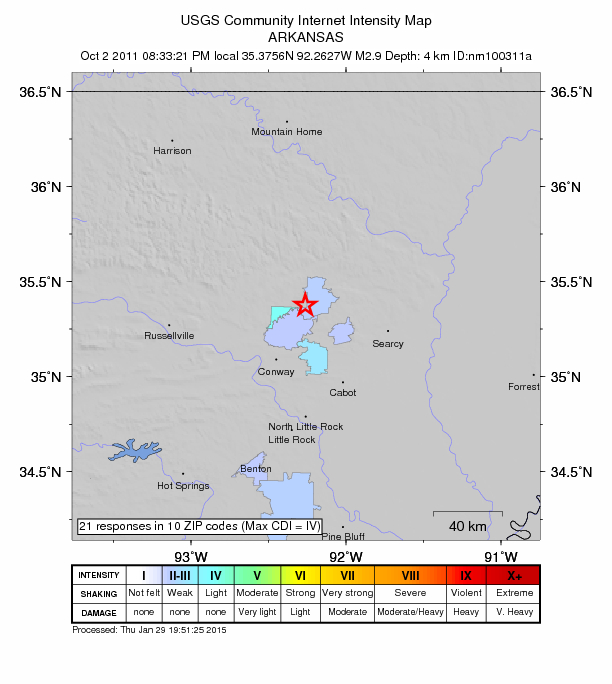 Did You Feel It? map: shaking reported by the public