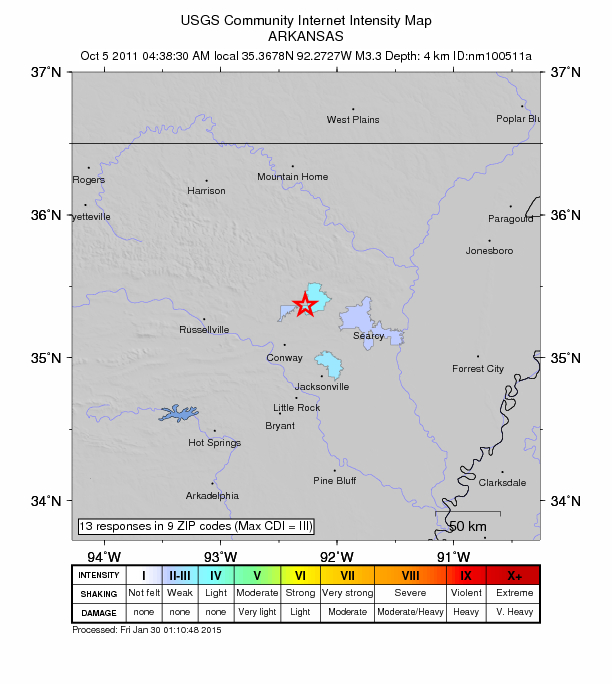 Did You Feel It? map: shaking reported by the public