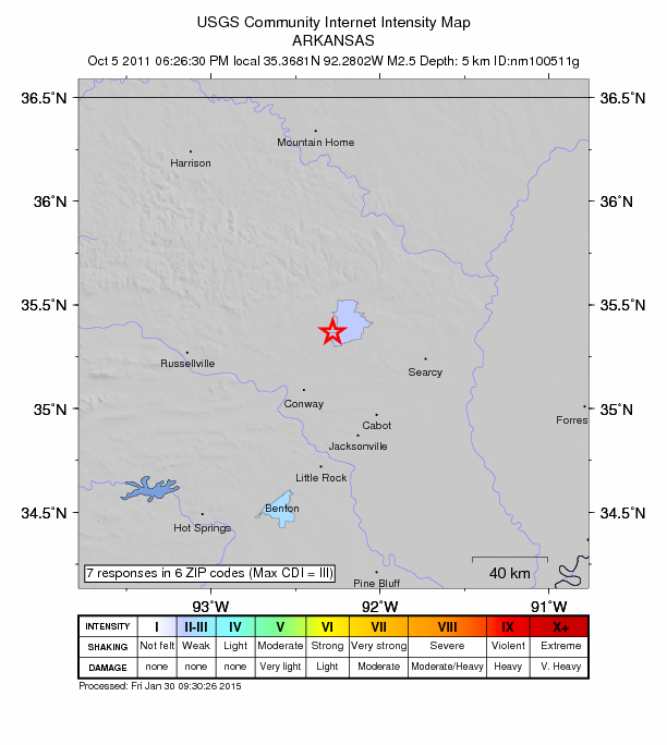 Did You Feel It? map: shaking reported by the public