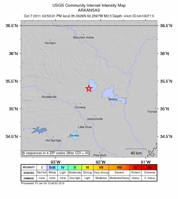 Did You Feel It? map: shaking reported by the public