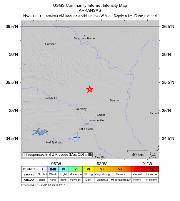 Did You Feel It? map: shaking reported by the public