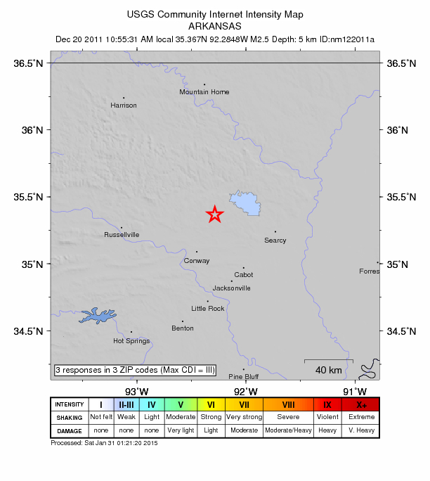 Did You Feel It? map: shaking reported by the public