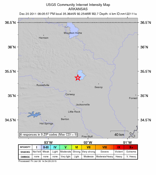 Did You Feel It? map: shaking reported by the public