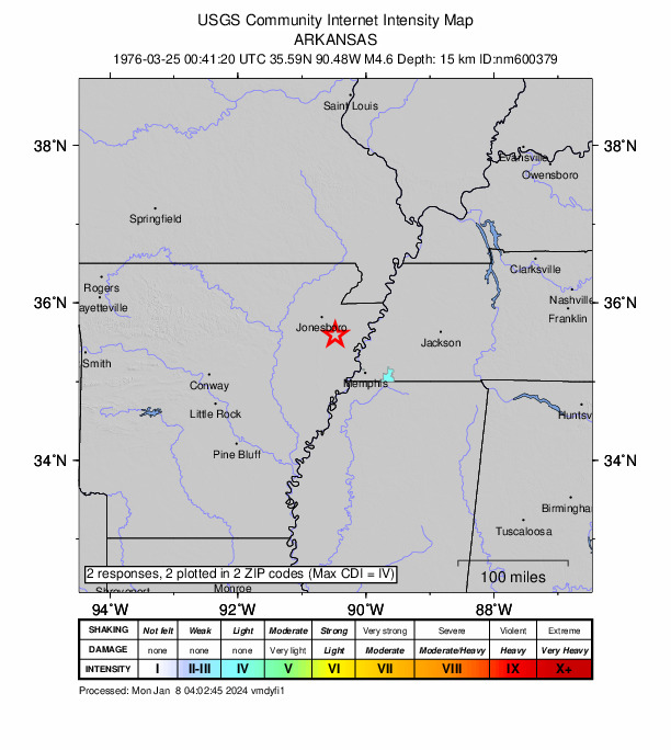 Did You Feel It? map: shaking reported by the public