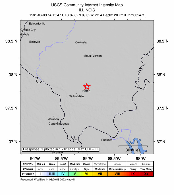 Did You Feel It? map: shaking reported by the public