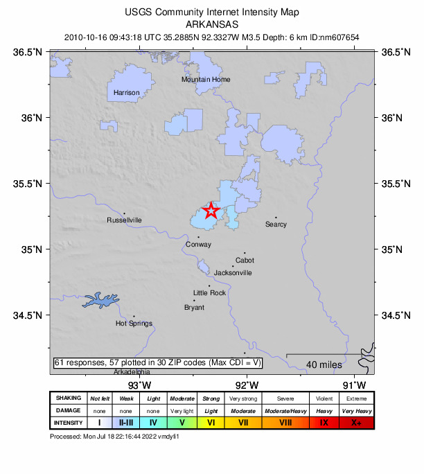 Did You Feel It? map: shaking reported by the public