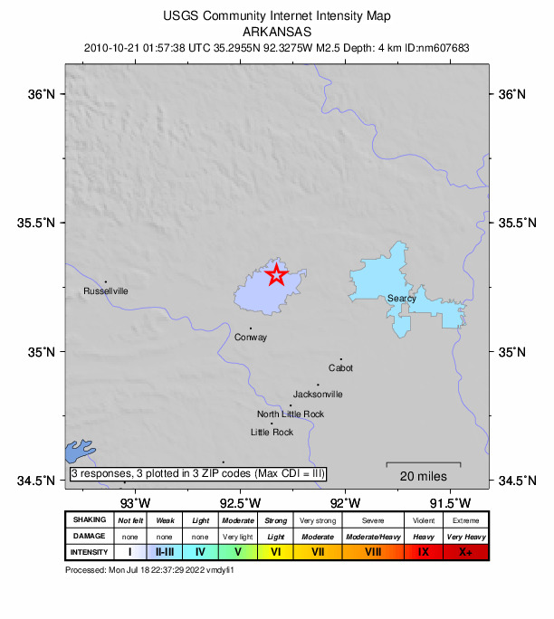 Did You Feel It? map: shaking reported by the public