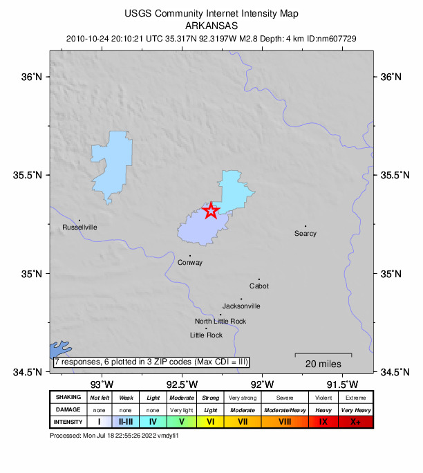Did You Feel It? map: shaking reported by the public