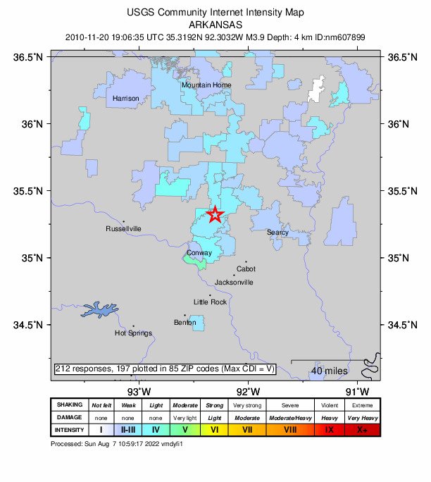 Did You Feel It? map: shaking reported by the public
