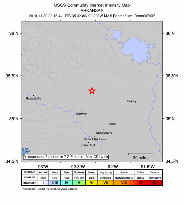 Did You Feel It? map: shaking reported by the public