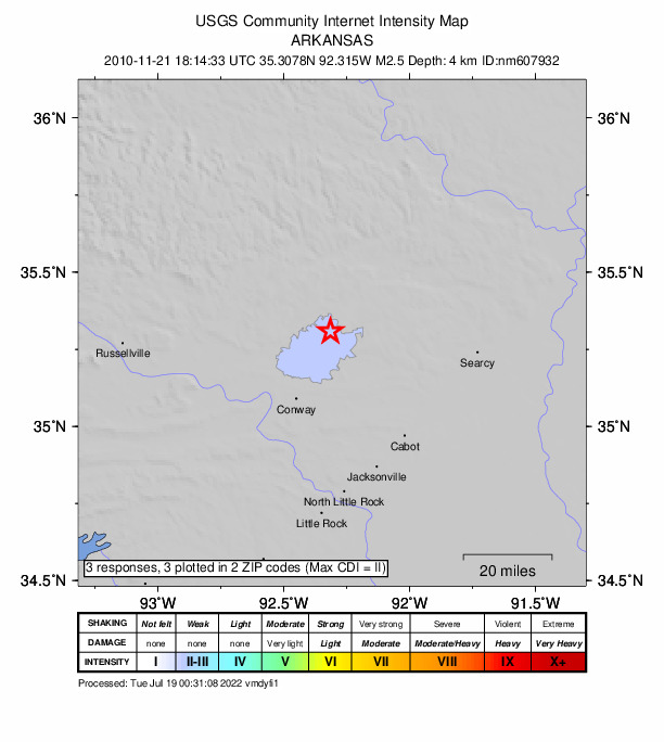 Did You Feel It? map: shaking reported by the public