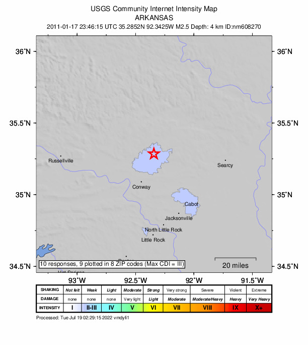 Did You Feel It? map: shaking reported by the public