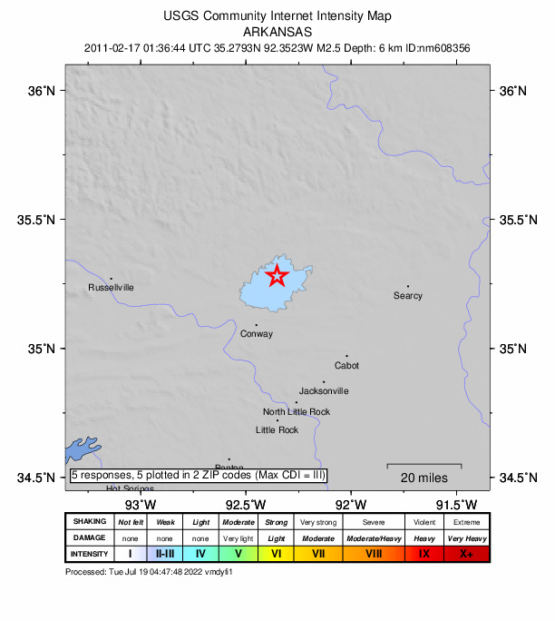 Did You Feel It? map: shaking reported by the public