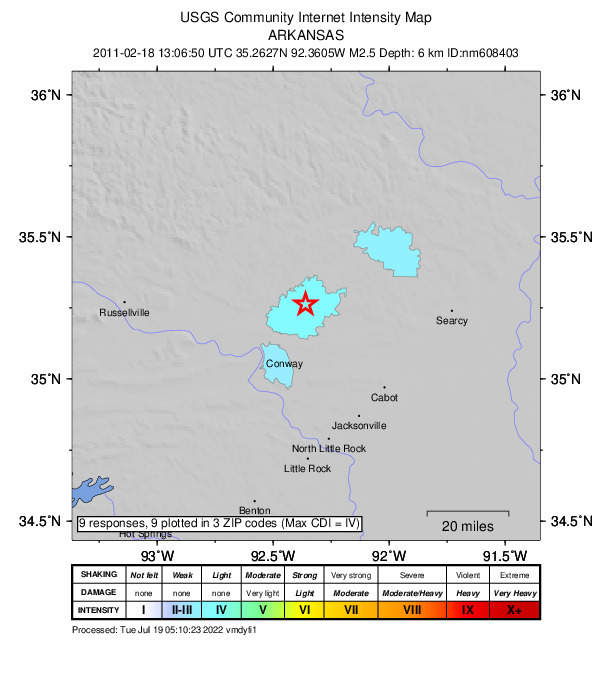 Did You Feel It? map: shaking reported by the public
