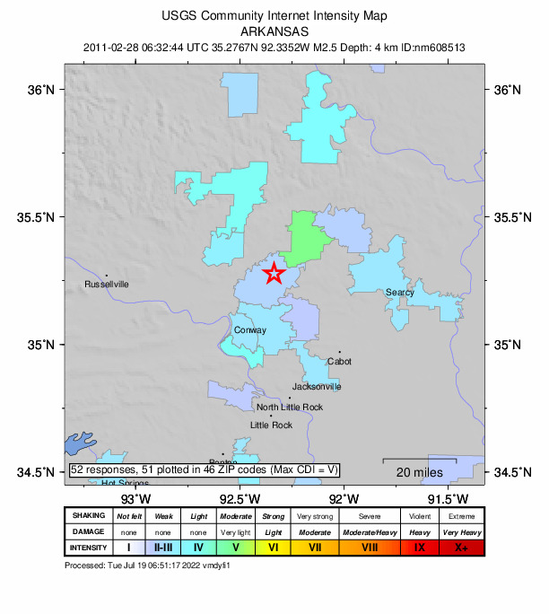Did You Feel It? map: shaking reported by the public