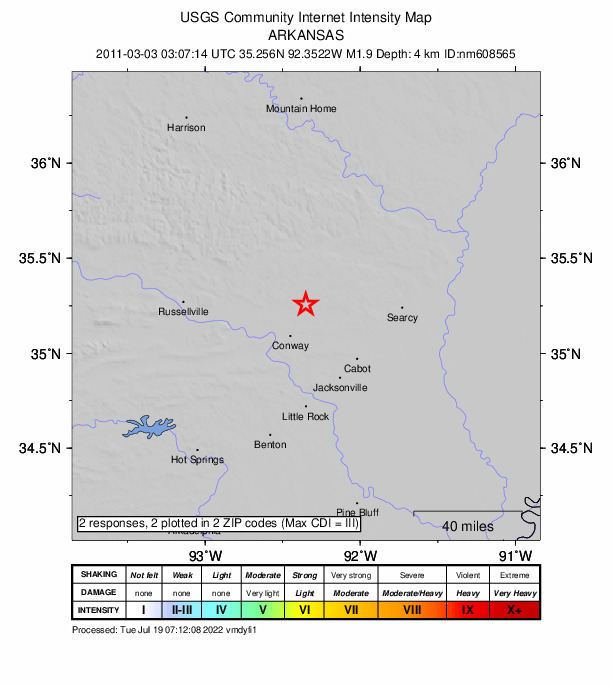 Did You Feel It? map: shaking reported by the public