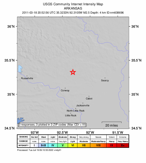 Did You Feel It? map: shaking reported by the public