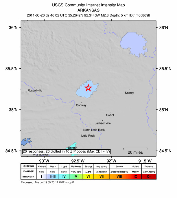 Did You Feel It? map: shaking reported by the public