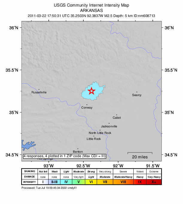 Did You Feel It? map: shaking reported by the public