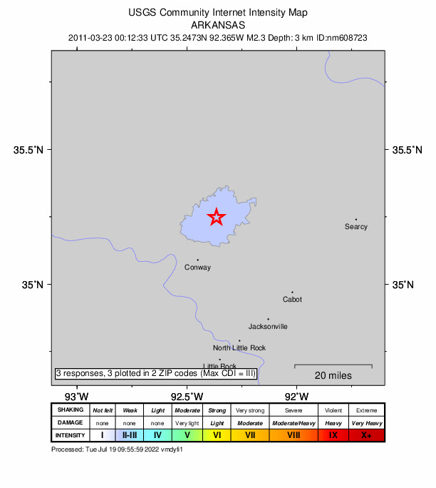 Did You Feel It? map: shaking reported by the public