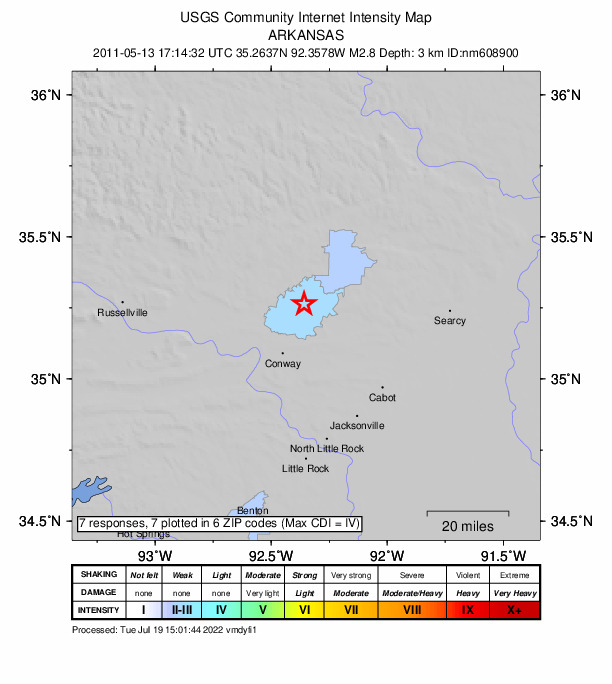 Did You Feel It? map: shaking reported by the public