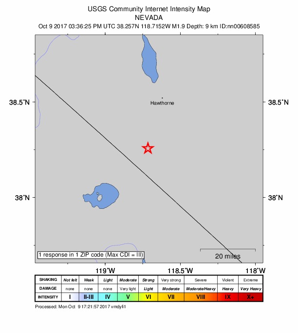 Did You Feel It? map: shaking reported by the public