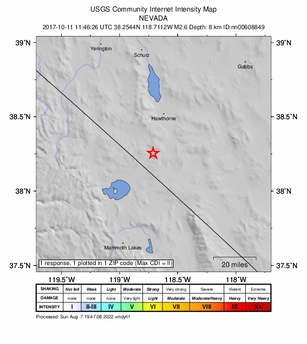 Did You Feel It? map: shaking reported by the public
