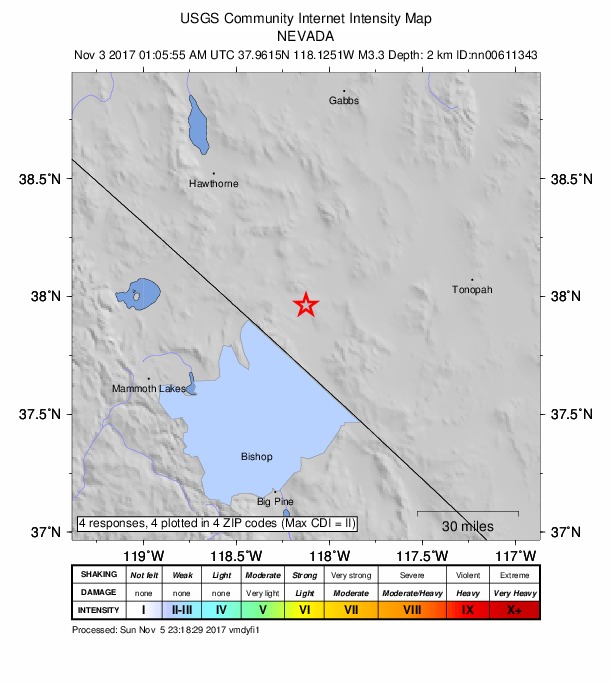 Did You Feel It? map: shaking reported by the public