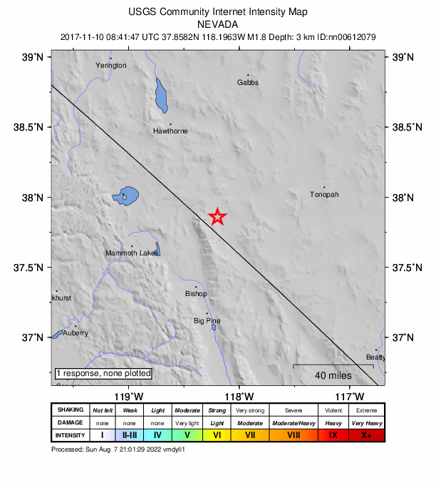 Did You Feel It? map: shaking reported by the public