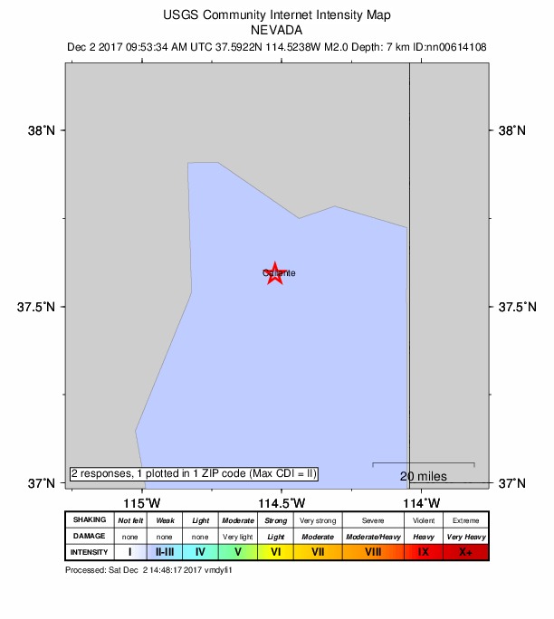 Did You Feel It? map: shaking reported by the public