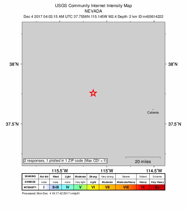 Did You Feel It? map: shaking reported by the public